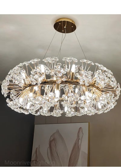 Buy High-Quality Clear Crystal Chrome Living Room Bedroom Hotel Restaurant Decorative Crystal Chandelier Pendant Light in Saudi Arabia