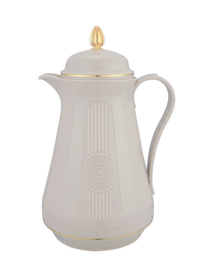 Buy Plastic Coffee/Tea Flask 0.6 Liter Light Brown/Gold in Saudi Arabia