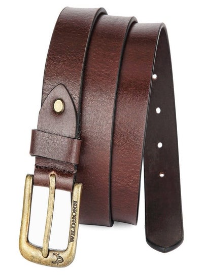 اشتري WILDHORN Brown Leather Belt for Men | Free Size | Adjustable I 48 inches length || Waist upto 44 inches I في الامارات