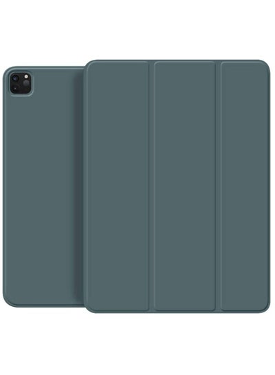 Buy Flip Case for New iPad Pro 11-inch 2021 (3rd Gen) / 2020 (2nd Gen) /, Ultra Slim Smart Magnetic Back Cover for iPad Pro 11" 2021/2020, Auto Wake/Sleep-Midnight With Pencil Holder Green in UAE