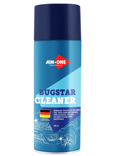 Buy Aim One Bugstar Cleaner 450ml - Removes Traces of Bitumen Tar - Tree Gum & Resins in UAE