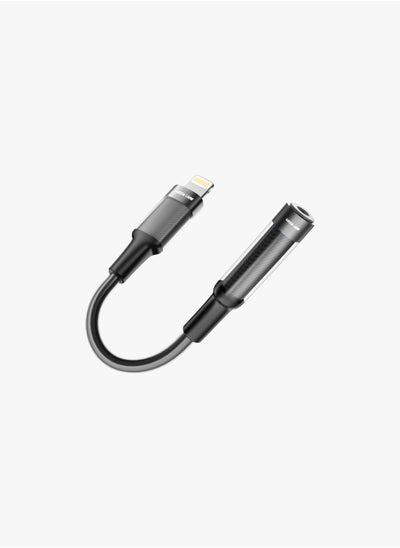 Buy Earphone Adapter Lightning to 3.5 Aux 12CM - Black in UAE