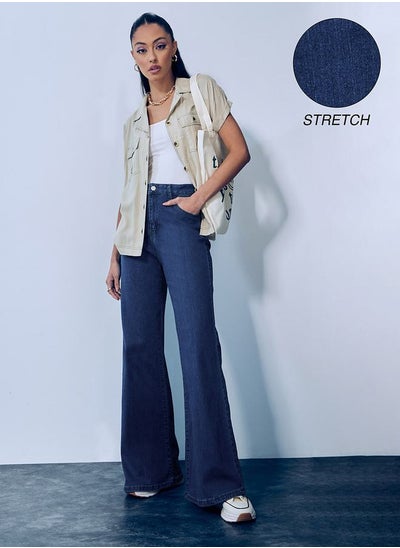 اشتري Relaxed Fit High Rise Wide Leg Jeans في السعودية