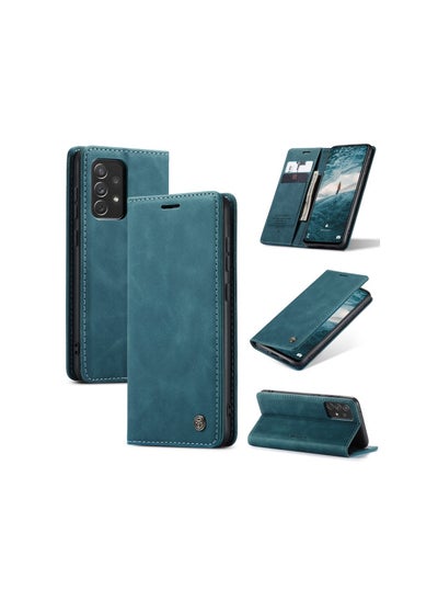 Buy CaseMe Samsung Galaxy A73 5G Case Wallet, for Samsung Galaxy A73 5G Wallet Case Book Folding Flip Folio Case with Magnetic Kickstand Card Slots Protective Cover - Green in Egypt