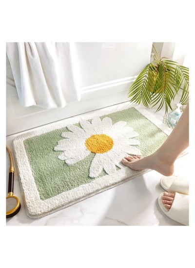 اشتري Bathroom Floor Rugs,Non Slip Bathroom Doormat,50x80cm Green في السعودية