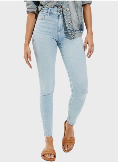 اشتري High Waist Distressed Jeggings في الامارات