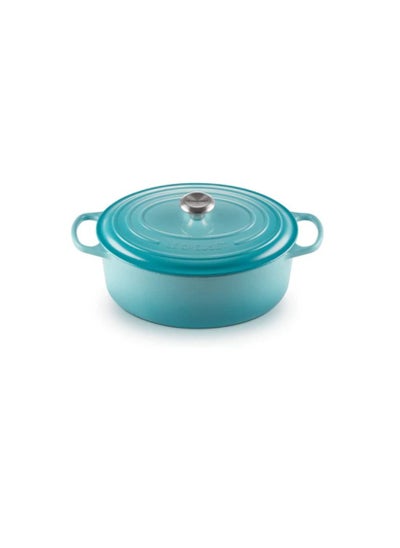 Buy Le Creuset Signature Teal Cast Iron 31cm Oval Casserole in Saudi Arabia