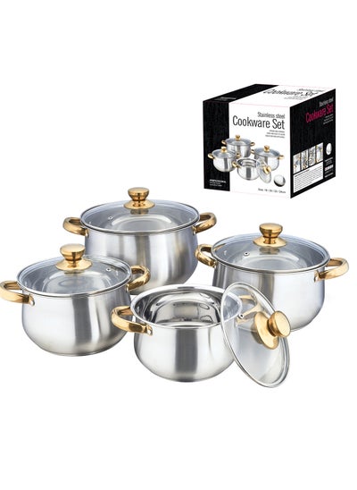 اشتري 8 Piece Stainless steel Cookware Set في السعودية