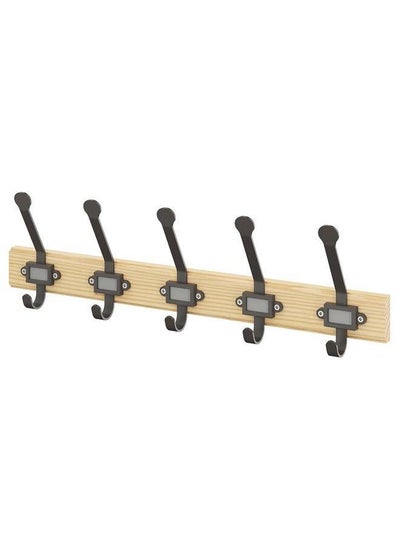 Buy Rack With 5 Hooks Pine Grey in Saudi Arabia