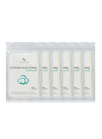 Buy 6 Packs 100% Cotton Multipurpose Hygienic Disposable Soft Beauty Face Personal care Towel Cotton Pad Wet Wipes Masks Facial tissue Skin-friendly Travel Office Home Each Contains 5 Pieces in UAE