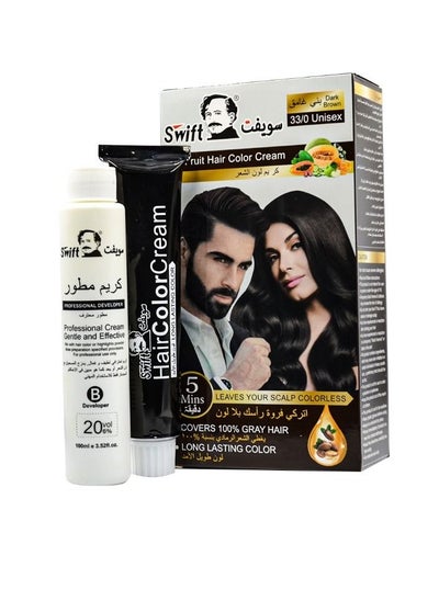 Buy Mix Fruit Hair Color Cream Dark Brown 33/0 in Saudi Arabia