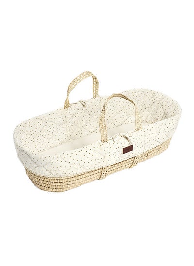 Buy Natural Knitted Baby Moses Basket And Mattress From 0 - 4 Months in UAE