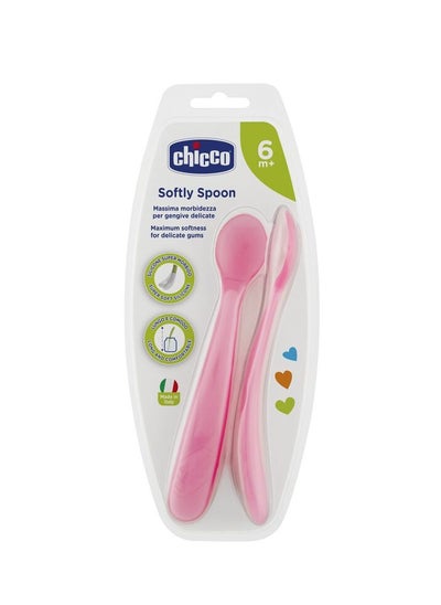 Buy Chicco Silicone Spoon Rose 2pcs M6+ in Egypt