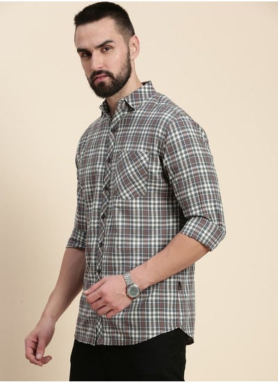 اشتري Tartan Checked Shirt with Chest Pocket في السعودية