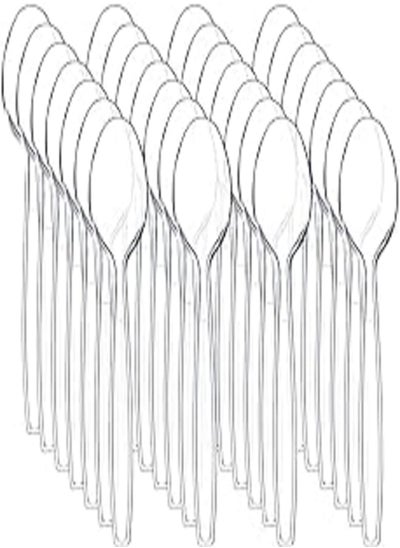 Buy Transparent Plastic Spoons - 50 PCS in Egypt