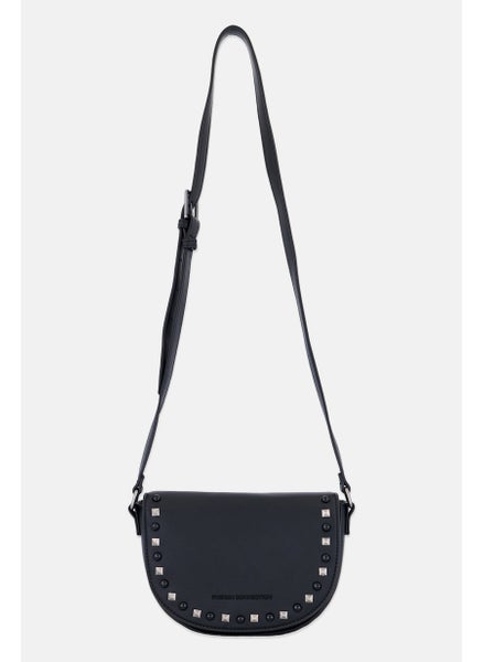 اشتري Women Textured  Cross Body Bag 13 H x 20 L x 6 W Cm, Black في الامارات