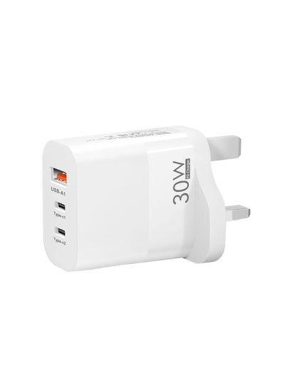 Buy 30W Fast Charging Adapter White in Saudi Arabia