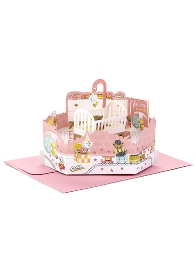 Buy Paper Wonder Pop Up Baby Shower Card For Baby Girl (Nursery) 799Rzw1036 in Saudi Arabia