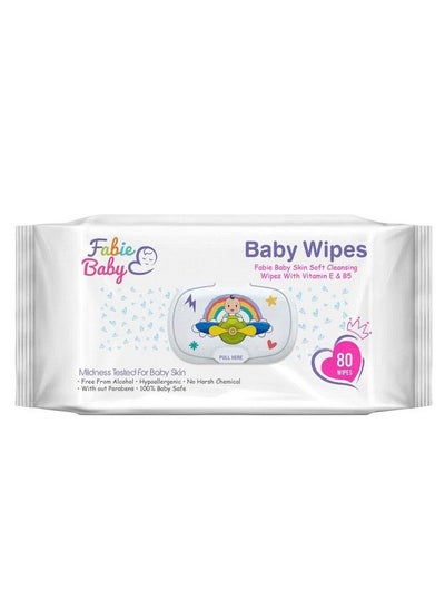 Buy Skin Soft Cleansing Wipes ;; With Vitamin E Hypoallergenic ;; Double Closure ;; Keeps Moisture ;; Intact Alcoholfree 80S (Pack Of 1) in UAE