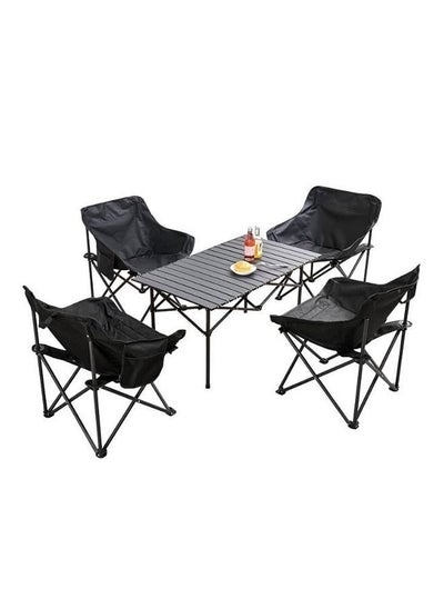 Buy Outdoor Picnic Camping Portable Folding Table and Chair Set in UAE