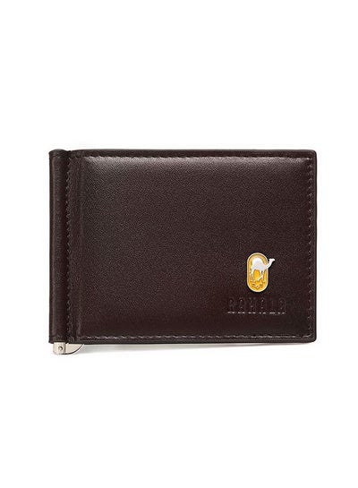 اشتري RA110 Genuine Leather Multiple Card Slots Casual Slim Wallet - Brown في مصر