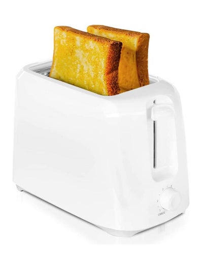 Buy 2 Slice Bread Toaster - Removable Crumb Tray| One Touch Cancel Button | 6 Browning Setting Control 700 W White in UAE