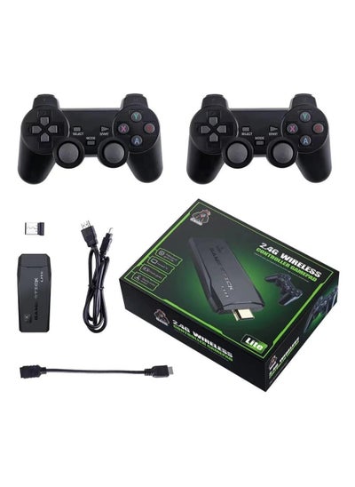 اشتري Wireless Retro Game Console Plug and Play Video Game Stick Built in 10000+ Games,9 Classic Emulators 4K High Definition HDMI Output for TV with Dual 2.4G Wireless Controllers 64G في الامارات