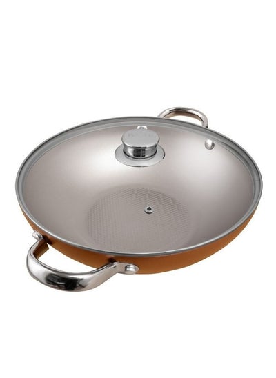 Buy Prestige Ultra 28Cm Kadai With Glass Lid And Pan Holder in UAE