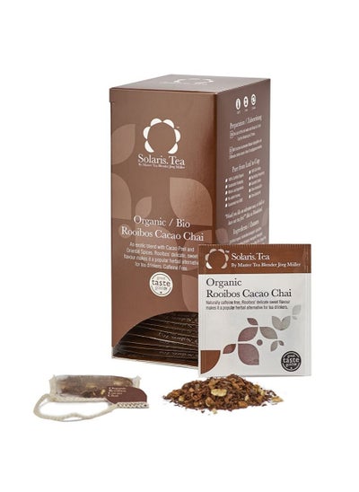 اشتري Organic Rooibos Cacao Chai, 40 Whole Leaf Stitched Silken Teabags في الامارات