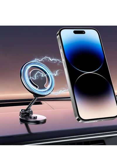 Buy Magnetic Car Mount – 360° Rotation All-Metal Magnetic Phone Holder, Strong Magnets for iPhone 15/14/13 Pro Max Plus & All Smartphones in UAE