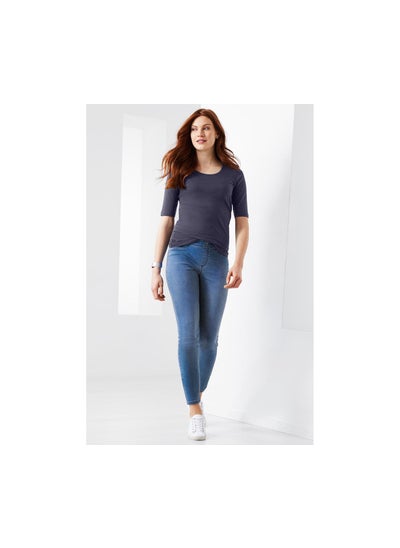 Buy Women Regular Fit Washed Stretchable Jeans, Blue in Saudi Arabia