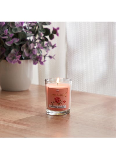 Buy Qara Rose Garden Glass Candle 50 g in UAE