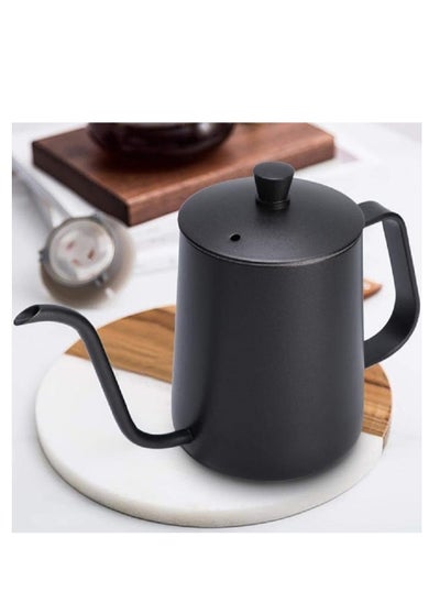 اشتري Hand Drip Gooseneck Tea Pot Black 600ml في السعودية