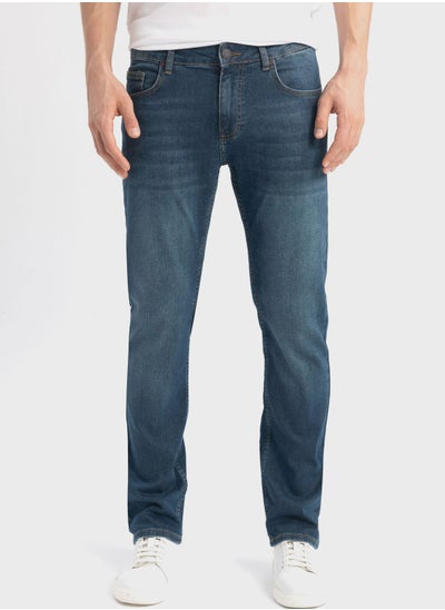 Buy Mid Wash Slim Fit Jeans in UAE