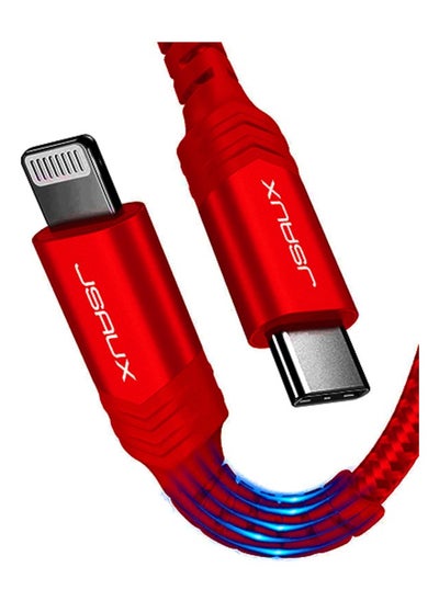 Buy Jsaux (CL0216) MFi USB-C to LIGHTNING Cable 3M Red in Egypt