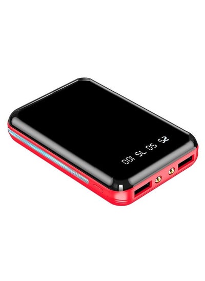 Buy Pocket Power bank 8000 mAh Large Capacity Battery Micro USB Portable Charger ​ with 2 USB Outputs and 1 Inputs LCD Display External Battery in UAE