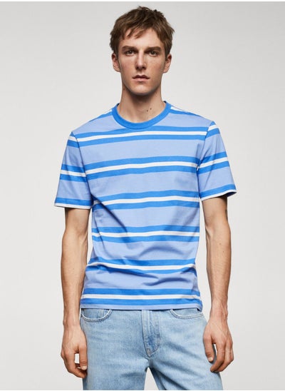 Buy Stripe Crew Neck T-Shirt in UAE