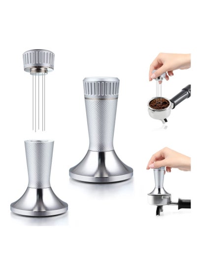 Buy WDT Tool, Espresso Tamper 58MM, 2-in-1 Coffee Tamper 0.4mm Espresso Distribution Tool, 100% Stainless Steel Base Tamper Compatible with Espresso Machine Rancilio, for Gaggia Bottomless Portafilter in UAE