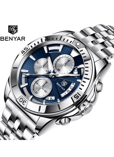 Buy Watches for Men Watch Quartz Luxury Stainless Steel  Water Resistant Chronograph Watch 5180 in UAE