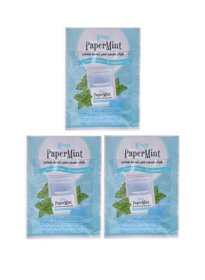 Buy 3 Pieces of Mint flavored mouth freshener strips consisting of 24 strips in Saudi Arabia