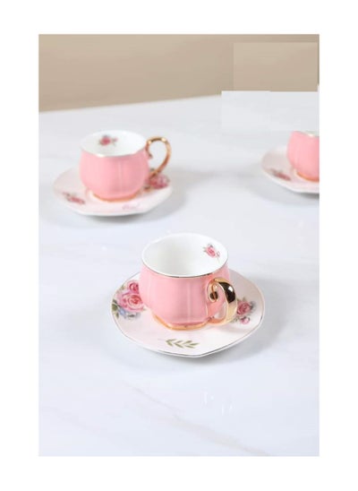 Buy Flory Rose 12 pcs porcelain coffee set CS214ROS in Egypt