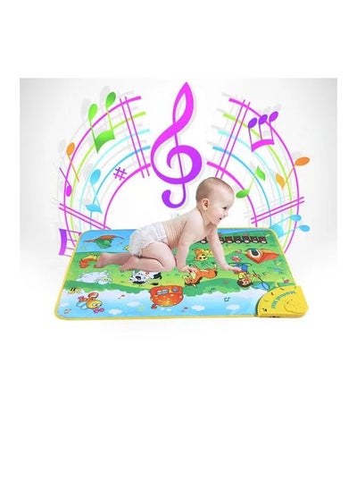 اشتري Baby Musical Mats with Music Sounds Touch Playmat for Toddlers with Different Animal Music Sound for Early Education, Gift Toys for Girls Boys Toddlers في الامارات