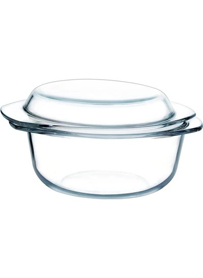 Buy B 605 Tempered Glass Casserole with Lid in UAE