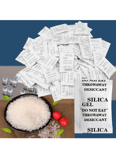 Buy 100 Packs 2 Gram Desiccant Packets Food Safe Silica Gel Desiccant Packets Premium Moisture Absorbers for Food Storage Desiccant Beads Packet for Moisture Storage Control in Saudi Arabia