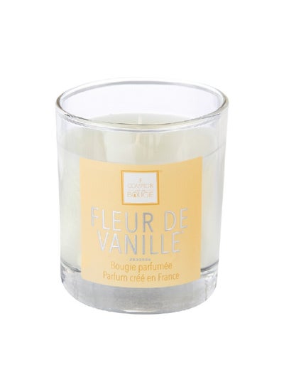 Buy Pleasant Vanilla Fragrance Scented Candle White and Clear 190 g 145302F in Saudi Arabia