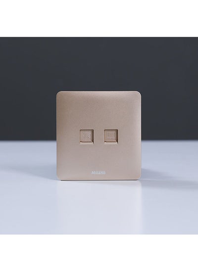 اشتري Danube Home - Milano Telephone And Computer Socket Gd Ps في الامارات