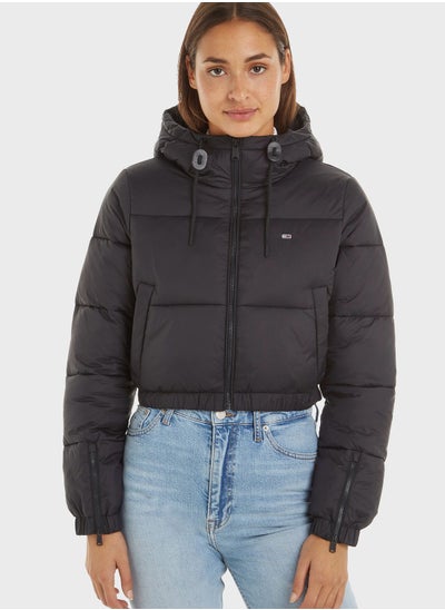 Buy Zip Through Hooded Puffer Jacket in UAE