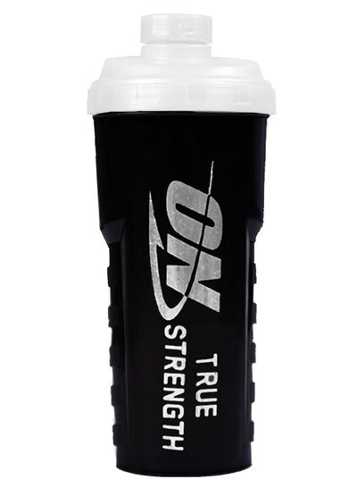 Buy 700ML Protein Powder Shaker Bottle With Mixing Grid BPA-Free, Black & White in Egypt