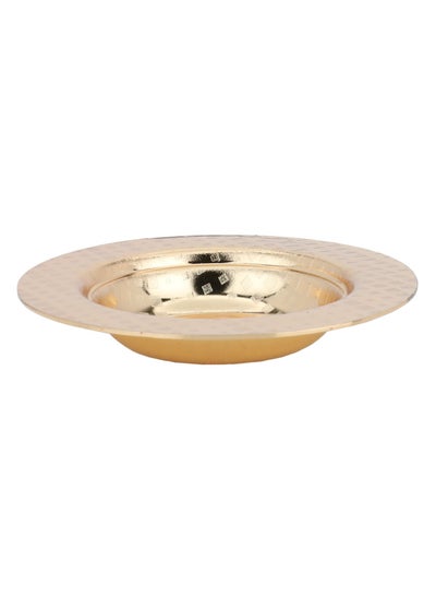 Buy Noa Steel Round Gold Plate in Saudi Arabia