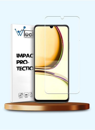 Buy 9H Ultra HD Curved Edges Case Friendly Full Glue Tempered Glass Screen Protector For Realme C53 4G 2023 Clear in Saudi Arabia